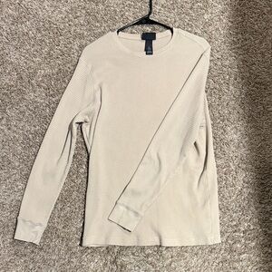 H&M Beige Long Sleeve Tee for Men
